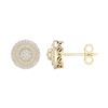 Image 1 : Diamond Cluster Earrings 1/2 Cttw 14kt Yellow Gold