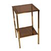 Image 1 : Two Tiered Brass and Glass Side Table #2071211