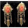 Image 1 : FABULOUS CORAL CAMEO EARRINGS #2071361