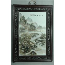 Chinese  Famille  Vert  Porcelain  Plaque  #2071431