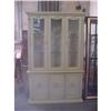 Image 1 : Traditional Tall China Cabinet of Beige/Gray #2071513