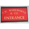 Image 1 : old vintage 1900s WOOLWORTH'S GLASS TRADE sign #2071530