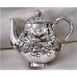 ORIG 19 CEN STERLING SILVER DRAGON TEA SET #2071551