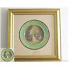 Image 1 : Framed China Plaque Decorated  Signed  Leslie #2071568