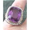 Image 1 : Filagree amethyst and diamond ladies ring #2071775