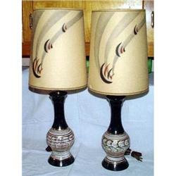 Retro Lamps Original Shades Red Black and Cream#2086238