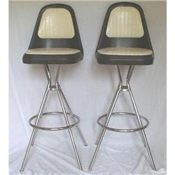 Retro Bar Stools by Comfortline Black and White#2086244