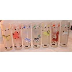 Vintage Libbey Carousel Glasses Set of 7 #2086253