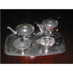 1980s Stainless Steel Tea Set #2086335