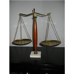 Italian brass,marble&wood scale! #2086642
