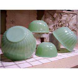 Fire King Jadite Jadeite Swirl Mixing Bowls #2086648