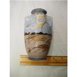 A Nippon vase with 3 flying swans #2086650