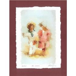 "On a Beach" - Colour L.E. Lithography #2086660