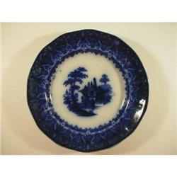 Two Flow Blue Plates Design Arabesque #2086714