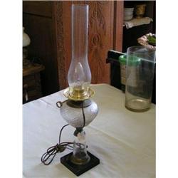 CONVERTED OIL LAMP GLASS BASE #2086718