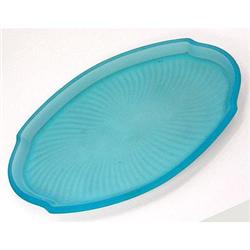 Tiffin Blue Satin Glass Dresser Tray #2086735