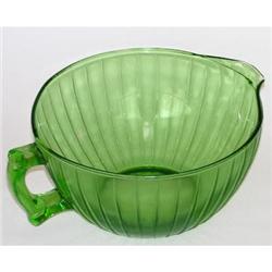 Hocking Green Depression Glass Batter Bowl #2086806
