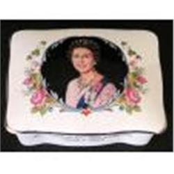 QE II Crown Staffordshire Bone China Box  #2086817