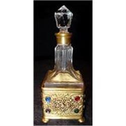 APOLLO Perfume Bottle Glass Jewels Brass Holder#2086881