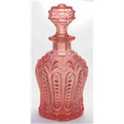 Rose Pink Glass Draped Pattern Decanter #2086964