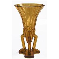 Amber Art Deco Rocket Vase  #2086969