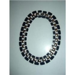 Napier Signed Deco Style Link Necklace #2086976