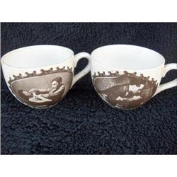 Pair French Chocolate Cups C 1930 #2087014