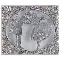 Minute design pierced sterling pin ( 2 lovers #2087017