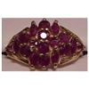 Image 1 : 10K yellow gold ruby ring (sized 7 1/2) #2087038
