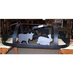 Hand Crafted Iron Hanging Pot Rack #2087046