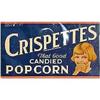 Image 1 : old 1920s CRISPETTES CANDIED POPCORN sign #2087050