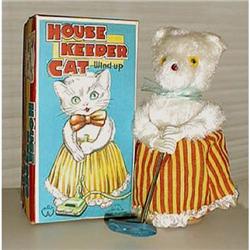 Old Vintage 1950s Wind-Up House Keeper Cat Toy #2087054