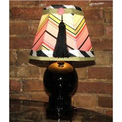 Black Amethyst Glass Lamp & Custom Shade #2087070