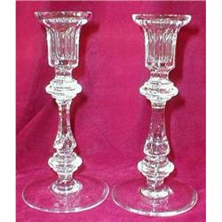 WATERFORD Crystal CANDLEsticks - PAIR - 8 inch #2087094