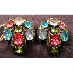 HOLLYCRAFT Rhinestone EARRINGS -Vintage- #2087114