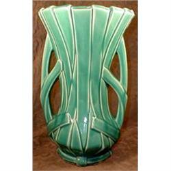 McCOY Reeds VASE Green -VINTAGE-  Large #2087115