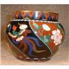 Image 1 : CLOISONNE Cachepot PHOENIX & Peonies - ANTIQUE #2087165
