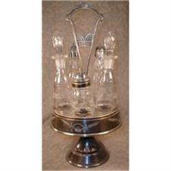CASTER Set 6 Bottles ROGERS SP FRAME -Antique- #2087176