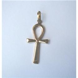 14K YELLOW GOLD EGYPTIAN ANKH CROSS #2087182