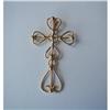 Image 1 : VINTAGE 14K Y GOLD HANDMADE ORNATE CROSS #2087184