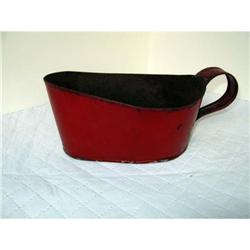 19th c. Painted tin ground coffee catcher  #2087186