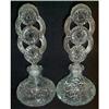Image 1 : Two Crystal US Glass Tall Fancy Perfume Bottles#2087201