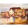 Image 1 : Fishing Village Oil on Board by Cooke #2087210
