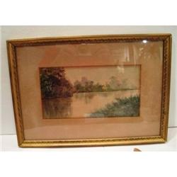 Pastoral Vintage Signed Water Color #2087211