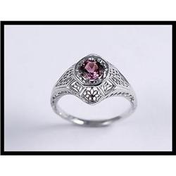 Pink Tourmaline 14K White Gold Ring #2087218