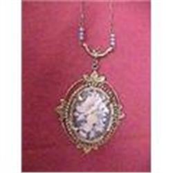 BEAUTIFUL VICTORIAN CAMEO NECKLACE #2087226