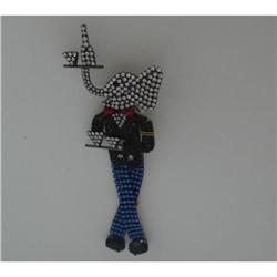 Butler & Wilson Elephant Waiter Brooch #2087241