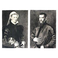 Pair of Etchings of Jean Gallus and his Wife #2087247