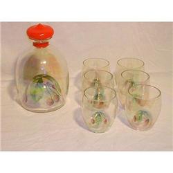 Czech Enamelled Crystal Liqueur Set #2087347