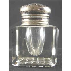 Art Nouveau Inkwell c1900 Sterling &Crystal #2087377